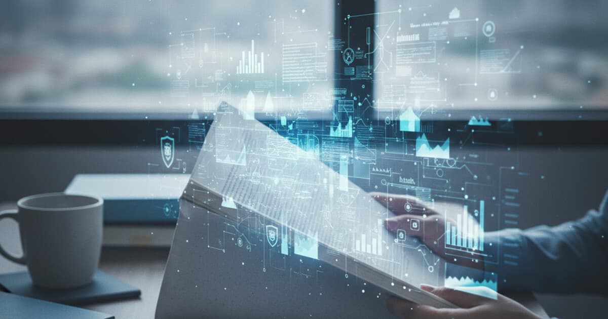 Academic researcher reviewing a manuscript with AI detection analysis overlay